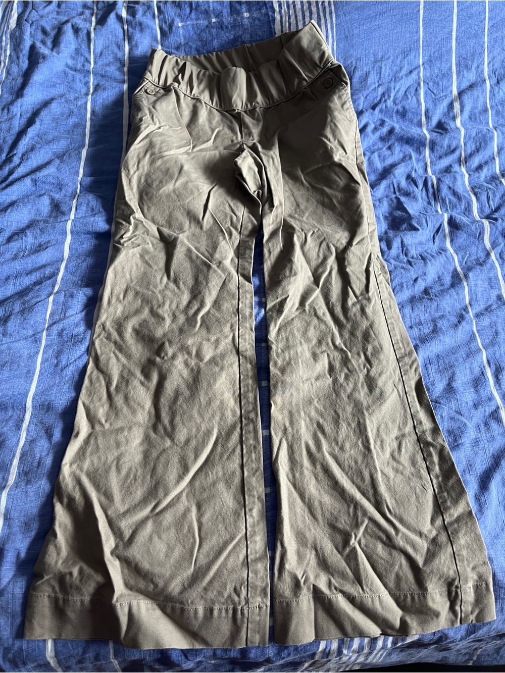 gap maternity wide leg pants khaki